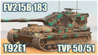 FV215b (183), TVP 50/51 & T92E1 • WoT Blitz Gameplay