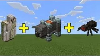 I COMBINED AN IRON GOLEM,A RAVAGER AND A SPIDER IN MINECRAFT! | MINECRAFT PE