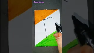 India Flag drawing 🇮🇳 Independence day #shorts #elegantdrawings #independenceday