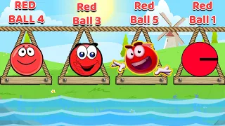 Red Ball 1 vs Red Ball 3 vs Red Ball 4 vs Red Ball 5