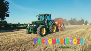 Prasowanie słomy 2020 / John Deere 7800 / Lely Welger RP 160 V Master