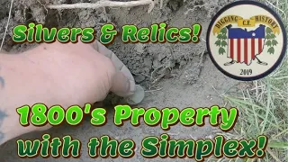 Hunting 1800's Property with the Simplex.  Silvers, Relics and more!  Metal Detecting Ohio.