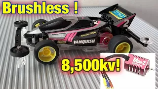 Tamiya Mini 4WD with 8500kv brushless motor!