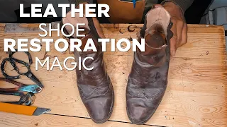 Transforming Worn Leather Shoes into Like New(parte1)!