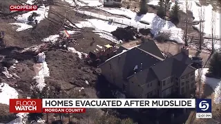 Two homes evacuated due to mudslide in Morgan County