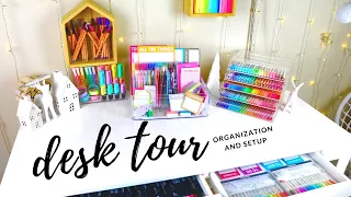 Desk tour and setup | stationery organization