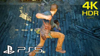 Uncharted 4 - Nathan & Sam vs Nadine Fight Scene (PS5 4KHDR 60ᶠᵖˢ)