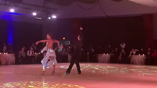 Dorin Frecautanu and Marina Sergeeva Show Rumba at Can-Am Dancesport Gala October 8, 2022.