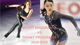 Alina Zagitova vs Rika Kihira Short Programm vs Short Programm 2018-2019