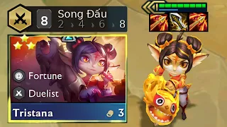 TRISTANA SONG ĐẤU SIÊU CARRY META MỚI 14.9 LEO RANK CỰC KHỎE | DTCL MÙA 11