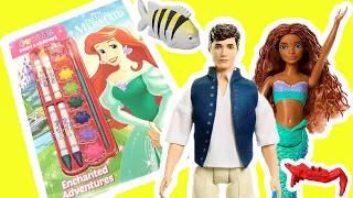 The Little Mermaid Movie Activity Coloring Book with Ariel and Eric Dolls