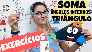 ÂNGULOS NO TRIÂNGULO - SOMA DOS ÂNGULOS INTERNOS DE UM TRIÂNGULO  Prof. Gis/