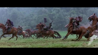 Олгрен Том Круз и Кацумото выступают против пехоты с пушками и пулемётами  Последний самурай