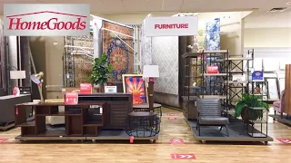 HOMEGOODS FURNITURE ARMCHAIRS TABLES SOFAS WALL DECOR SHOP WITH ME SHOPPING STORE WALK THROUGH