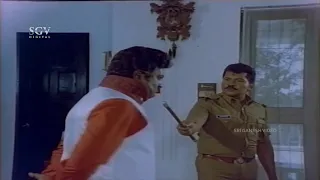 Police Tiger Prabhakar Strictly Warns Sathyajith To Surrender | Padma Vyuha Kannada Movie Scene