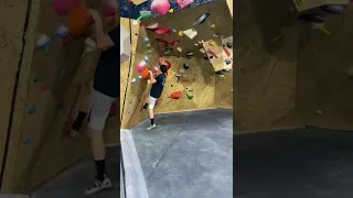 Beginner climber attempts V11!!!! #bouldering #climbing #gym