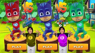 Tag with Ryan PJ Masks Catboy vs Green Catboy vs Red Catboy - All Characters Unlocked Combo Panda