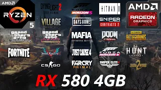 RX 580 4GB + Ryzen 5 5600X Test in 21 Games in 2022