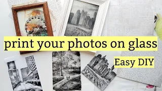 DIY transfer a photo onto glass  | Easy to do! image transfer