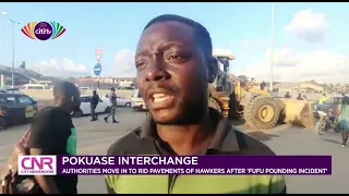 Pokuase interchange: Authorities move in to rid pavements of hawkers after 'fufu pounding incident'