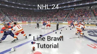 NHL 24  Line Brawl Tutorial (Works with older versions of nhl, on Franchise and Play Now)