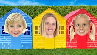 Katya and Dima's Colors Playhouses Challenge