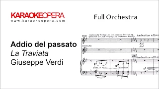 Karaoke Opera: Addio del Passato - La Traviata (Verdi) Orchestra only version with printed music