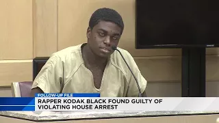 Rapper Kodak Black found guilty on 5 house arrest violations