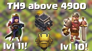 TH9 TITAN above 4900 cups with low level heroes! lv11 Queen lv10 King | Qunatum´s 8.9