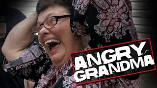 ANGRY GRANDMA SETS YARD ON FIRE!