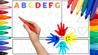 Fun Learning ABCD, 1 to 20, and Shapes for Preschoolers | Educational Video for Kids | abcd | shapes