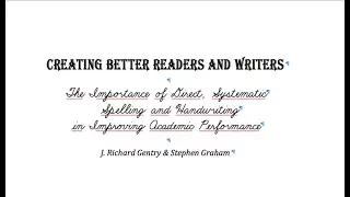 Creating Better Readers & Writers