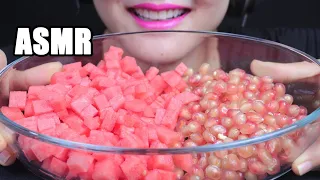 ASMR Cube Watermelon + Pomegranate (EATING SOUNDS) No Talking | PAN-ASMR