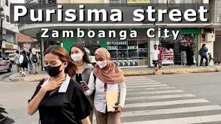 Zamboanga City Purisima Street Walking Tour | 4K HDR | Zamboanga Afternoon Walk