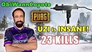 PUBG - OBIWANNCOYOTE - 23 KILLS - UZI is INSANE! - SOLO