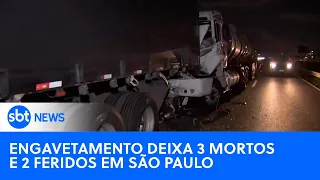 SP: Engavetamento deixa 3 mortos e 2 feridos; criança está entre as vítimas| #SBTNewsnaTV (16/01/24)