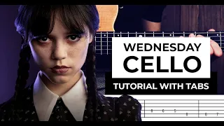 Wednesday Plays The Cello | Guitar Tutorial with Tabs | Paint it Black