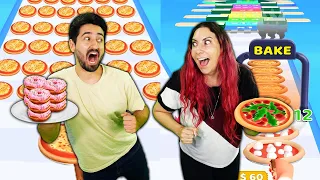 PIZZA vs ROSQUINHA NA CORRIDA DA PIZZA no I Want Pizza