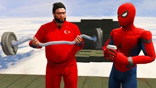 Şimşek Mcqueen ve Örümcek Adam Recep İvedik'i Sonsuz Merdivene Götürüyor (GTA 5 Komik Anlar)