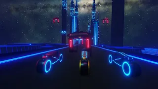 Electric Dreams - Blender Animation - Cyberpunk Retro wave Light Cycles from Tron By ElixirNinE D.C.