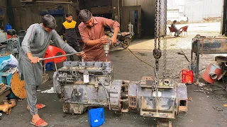 Process of Rebuilding Truck Engine | Truck Engine Turning into Electrical Generator