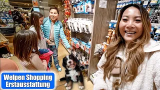 Welpen Shopping Haul 😍 mit 4 Kindern! Erstausstattung für unser neues Familienmitglied! Mamiseelen