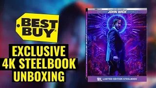 John Wick: Chapters 1-3 Limited Edition 4K Ultra HD Blu-ray Best Buy Exclusive Steelbook Unboxing