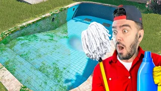 AŞIRI KIRLI HAVUZ TEMIZLEME IŞINE GIRDIM - POOL CLEANER