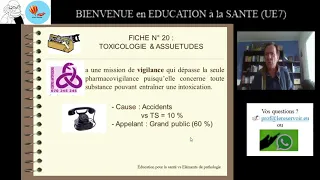 EDUCATION à la SANTE : FICHE 20 - La toxicologie et les assuétudes