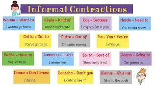 Common Informal Contractions to Sound Like a Native in English