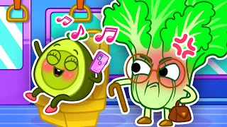 Learn Rules of Conduct on the Bus with Avocado Baby || Funny Stories for Kids by Pit & Penny 🥑