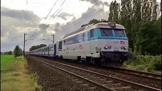 Trains TRANSILIEN TER FRET et HLP Passage à Niveau à VILLENOY (Vidéo Commentée)