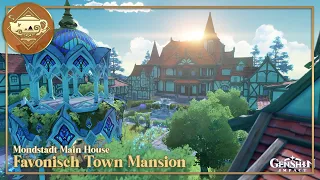 Mondstadt Main House 🛡️ Favonisch Town Mansion【Part 1: Exterior】 | Serenitea Pot | Genshin Impact