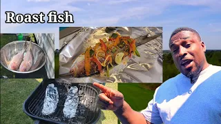 how to make stuff steamed fish on the grill ( roast fish recipe